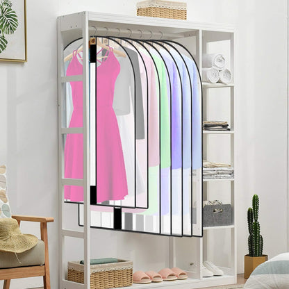 4-Pack Extra Long Garment Bags 180cm Dress Cover by Moktan Sabai; clear with black trim on Tampa Home & Garden Store
