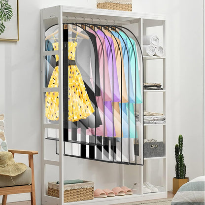 4-pack Moktan Sabai extra-long 180cm garment bags dress covers on a wardrobe rack on Tampa Home & Garden Store