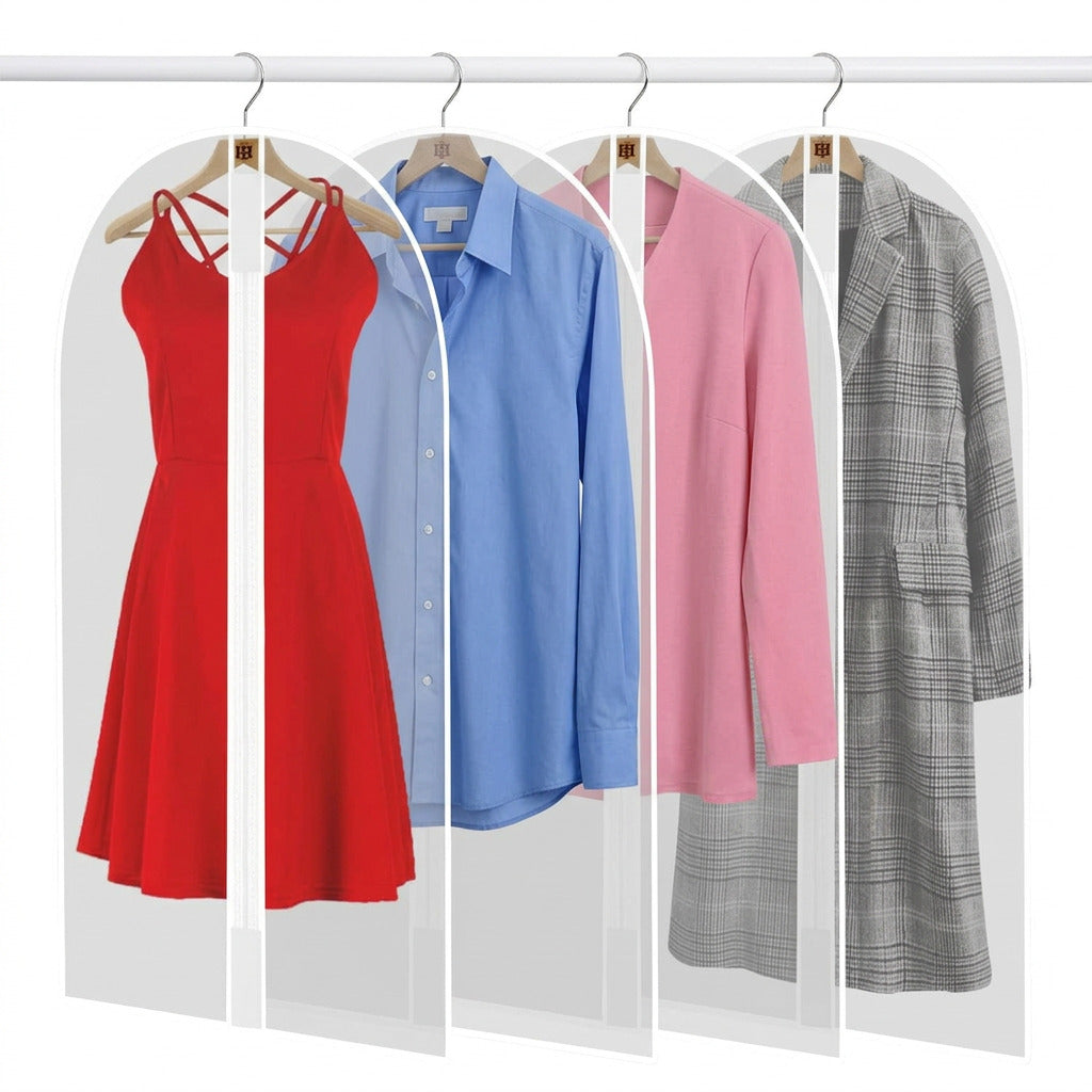 Garment bags 4-pack extra long 180cm clear dress covers Moktan Sabai on Tampa Home & Garden Store