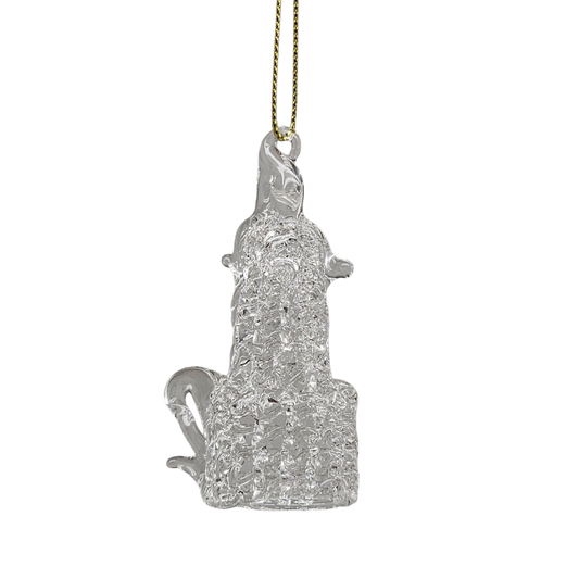 Spunglass Ornament - Clear Candlestick - Tampa Home & Garden Store