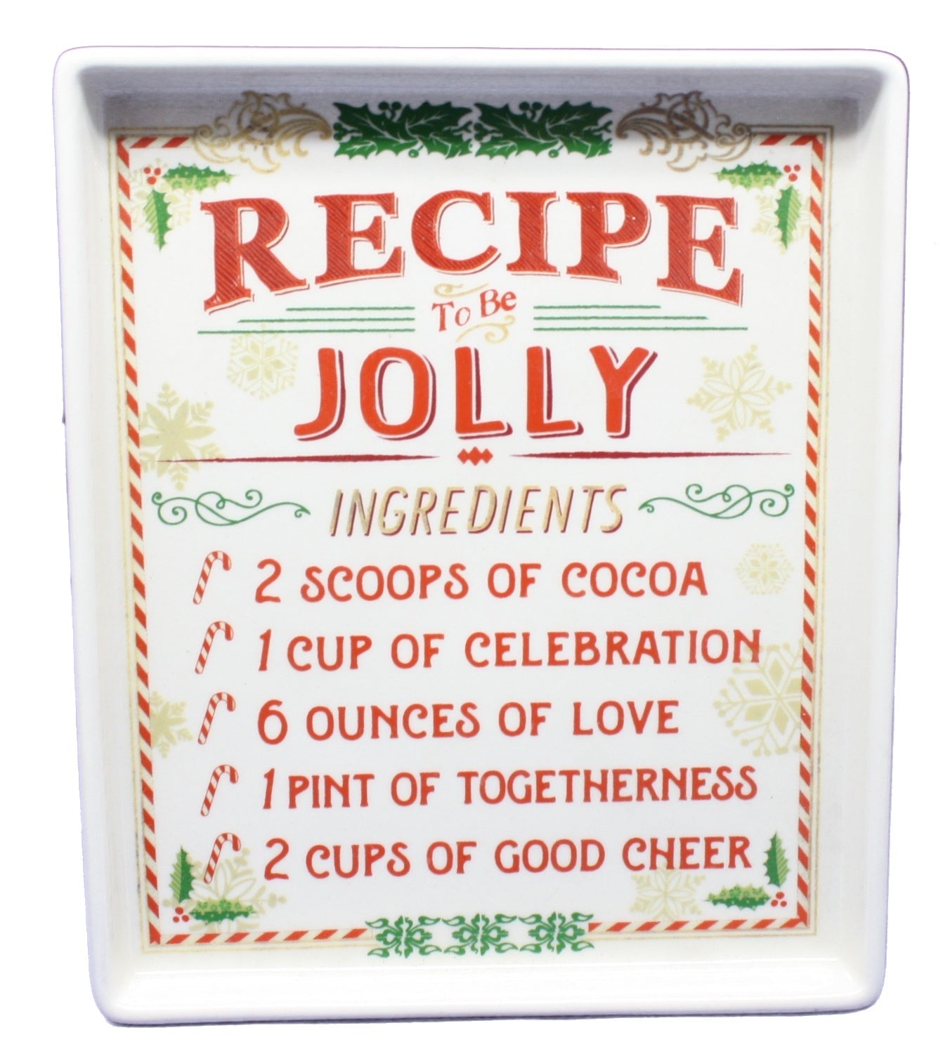 Assiette à recettes en grès - Soyez joyeux
