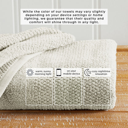 Pure Cotton Woven Bath Towel Set and a Soft Feel