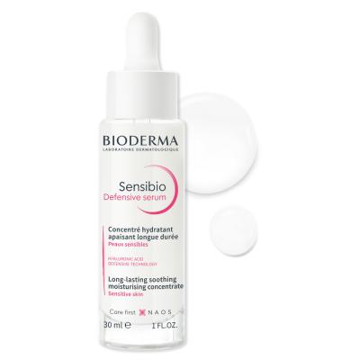 Bioderma Sensibio Defensive Serum bottle with dropper, white label for sensitive skin on Tampa Home & Garden Store