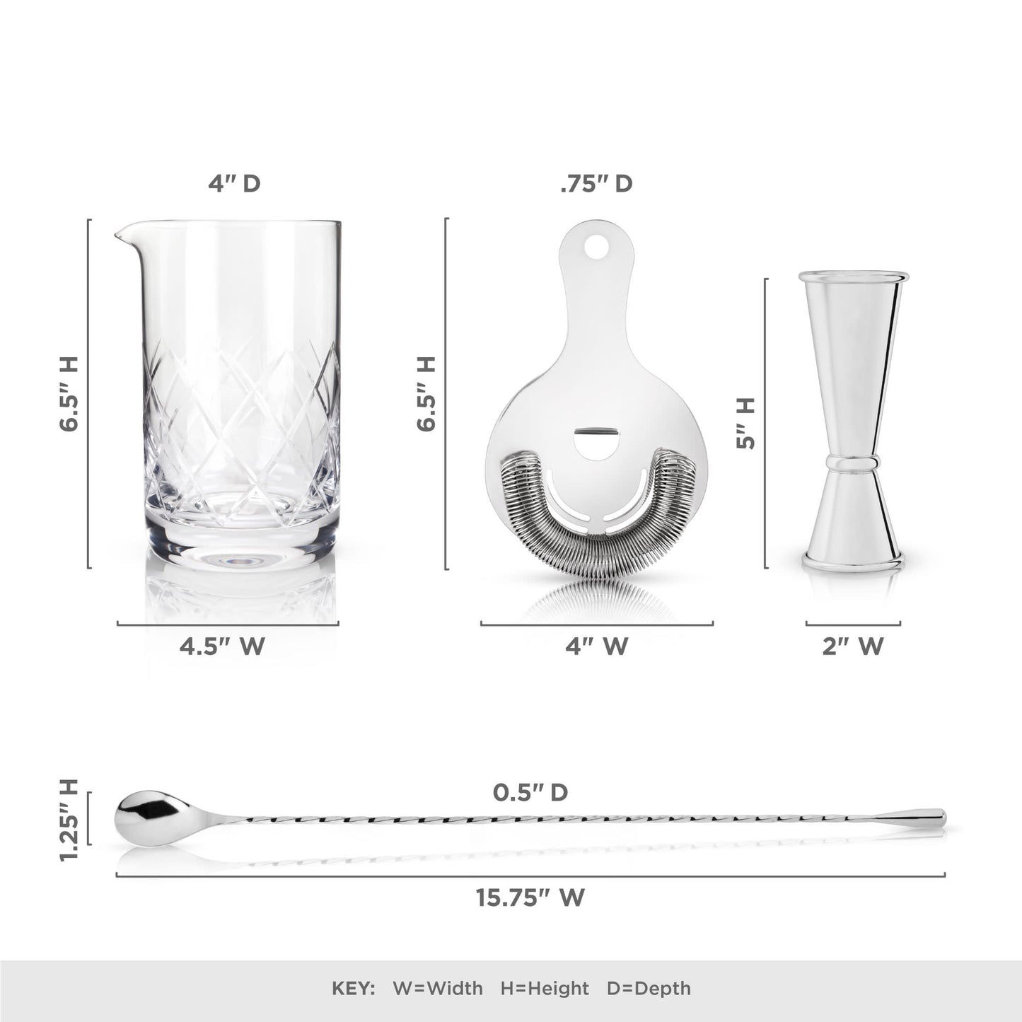 Harrison Barware Set With Glass And Jigger Kit
