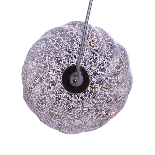 Boule de Noël lumineuse USB en verre doré et argenté - Or foncé