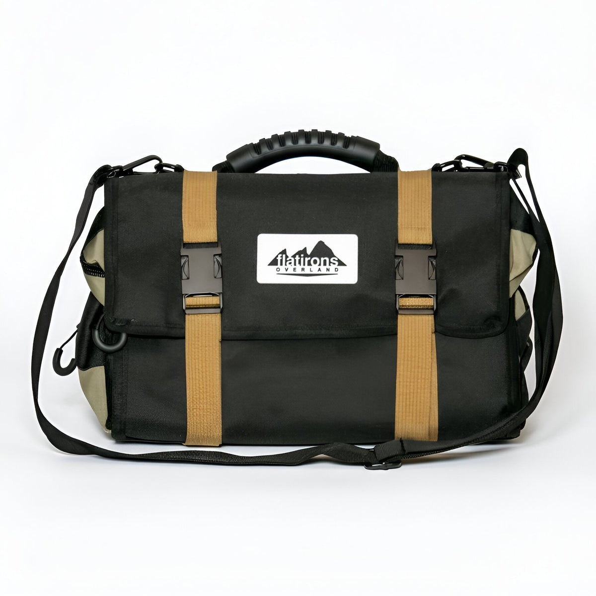 RiPouch Gear Roll black tool storage bag with tan straps and top handle Flatirons Overland on Tampa Home & Garden Store