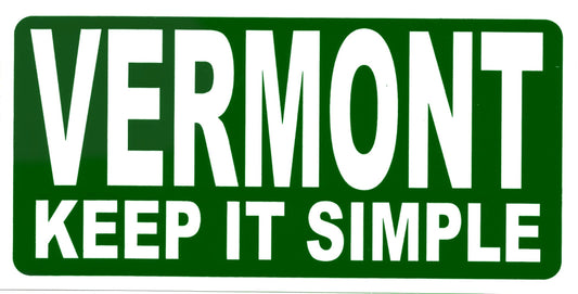 Vermont Decal Keep It Simple - Tampa Home & Garden Store