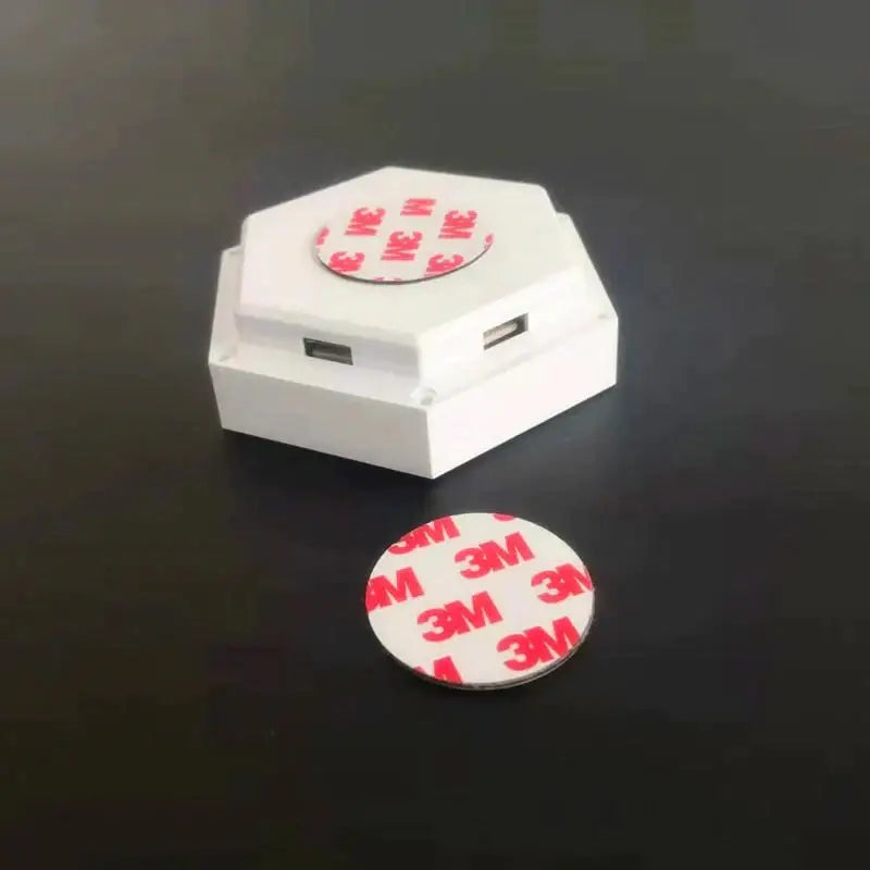 Decorbites hexagon LED wall lamp, white plastic, Bluetooth app control on Tampa Home & Garden Store