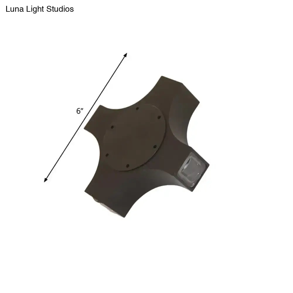 Bronze Geometric Wall Sconce by Decorbites, bronze finish, 6-inch diagonal footprint on Tampa Home & Garden Store