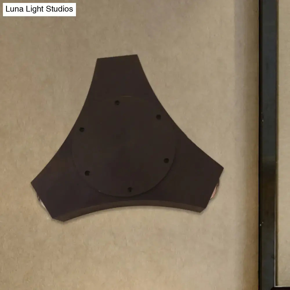 Bronze Geometric Wall Sconce backplate in dark bronze metal by Decorbites on Tampa Home & Garden Store