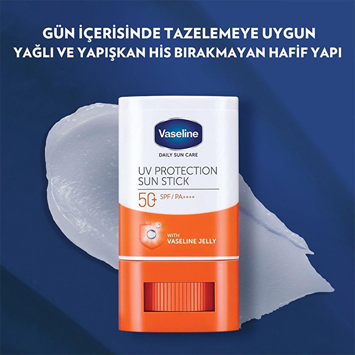 Vaseline UV Protection Sun Stick SPF 50+, white/orange tube with logo, daily sun care on Tampa Home & Garden Store