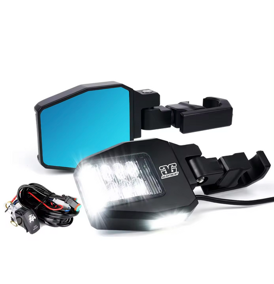 Off Road Side Mirror Pair With Sidewinder LED Pod Lights - Tampa Home & Garden Store