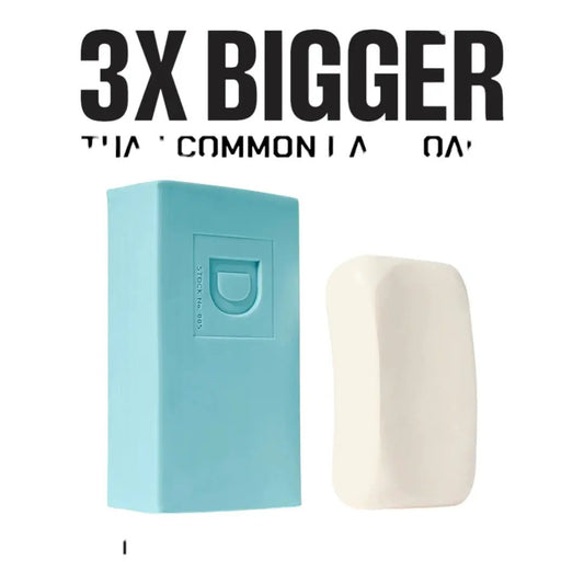 Big Ass Brick of Soap Superior Fresh Water Citrus turquoise brick soap and a white bar on Tampa Home & Garden Store