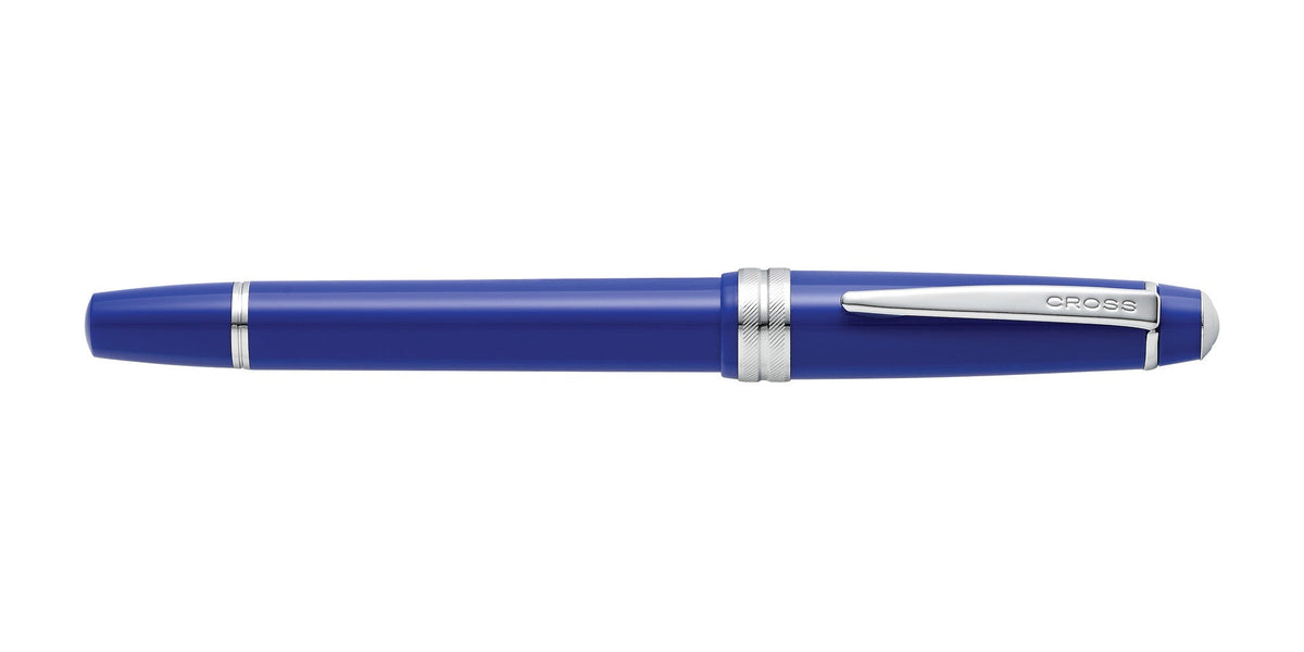 Bailey Light polished blue resin fountain pen by Cross with silver clip, fine nib on Tampa Home & Garden Store