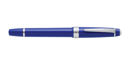 Bailey Light polished blue resin fountain pen by Cross with silver clip, fine nib on Tampa Home & Garden Store