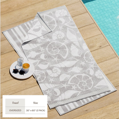 Velour Cotton Beach Towels and Maui Two Pack