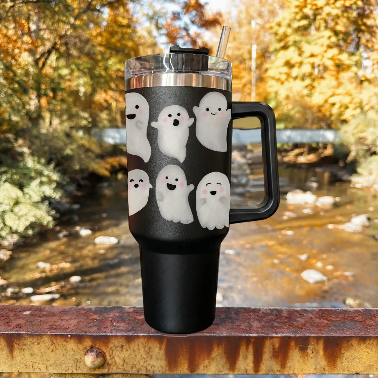 Ghosts 40oz Tumbler for Spooky Season Fun