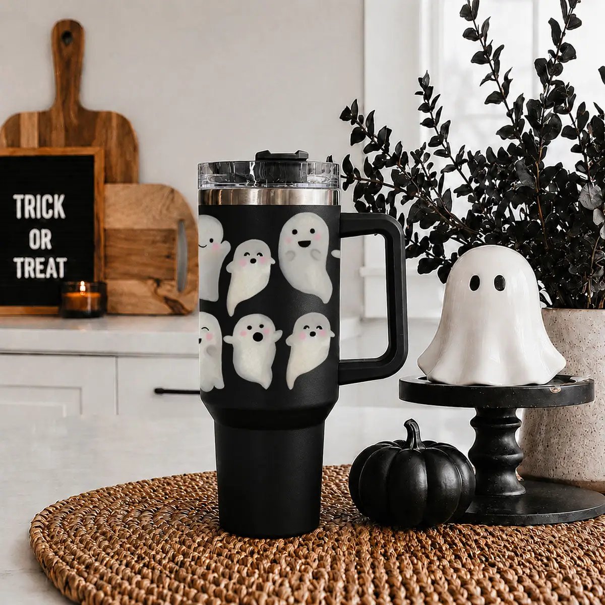 Ghosts 40oz Tumbler for Spooky Season Fun