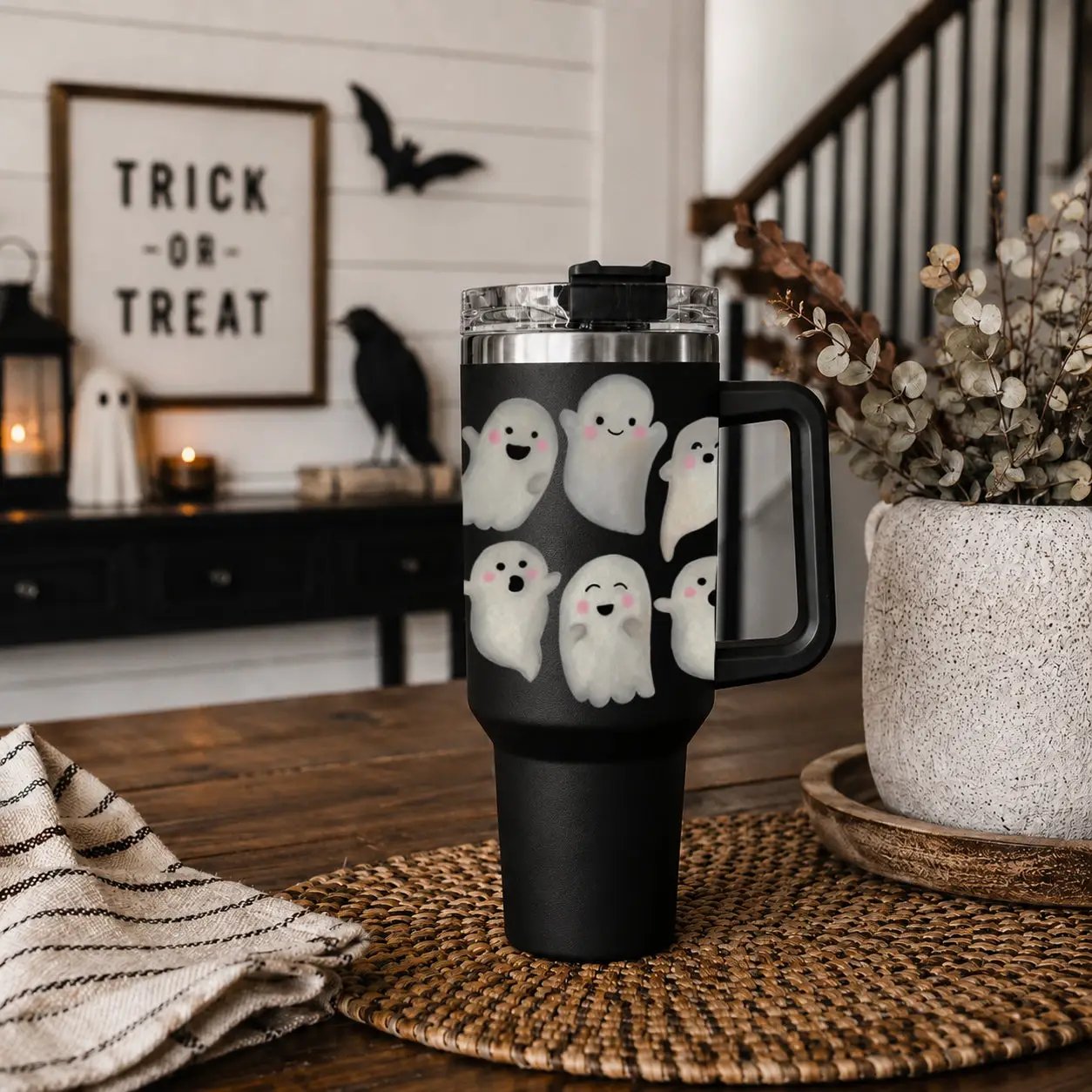 Ghosts 40oz Tumbler for Spooky Season Fun