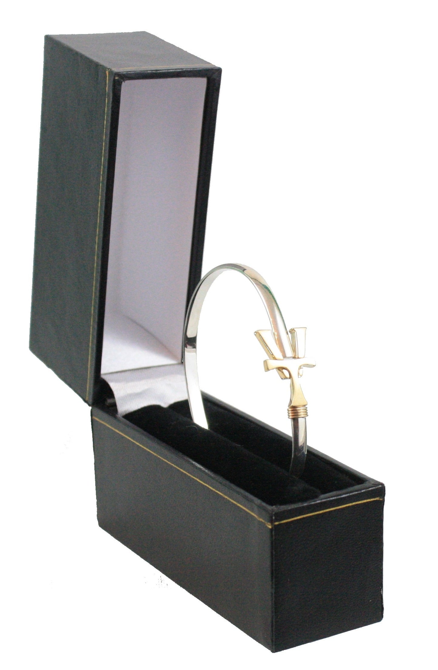 Pulsera de gancho Vermont con 'VT' dorado - Banda de 4 mm - 6,5 pulgadas