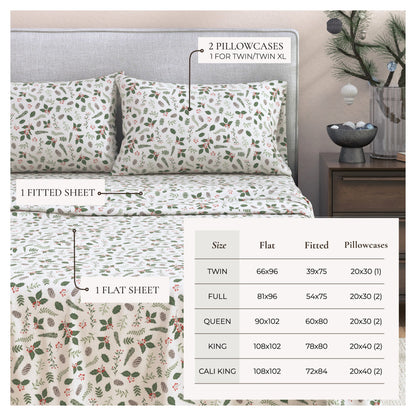 Turkish Cotton And Christmas Flannel Sheet Set