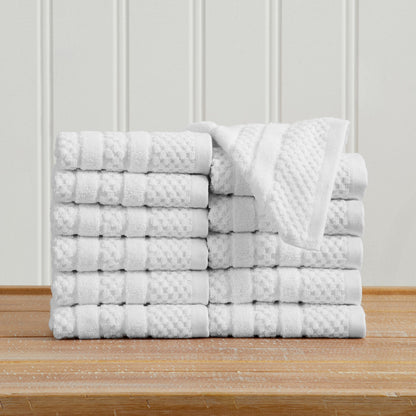 Premium Cotton Checkered Jacquard Towel for Bath