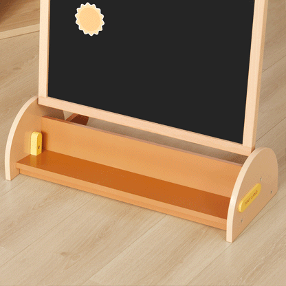 Tiny Land INC double-sided arched magnet chalkboard kids easel in natural wood on Tampa Home & Garden Store