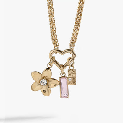 Girl Mom Interchangeable Charm Necklace gold-tone chain with crystal charm by Alex and Ani on Tampa Home & Garden Store