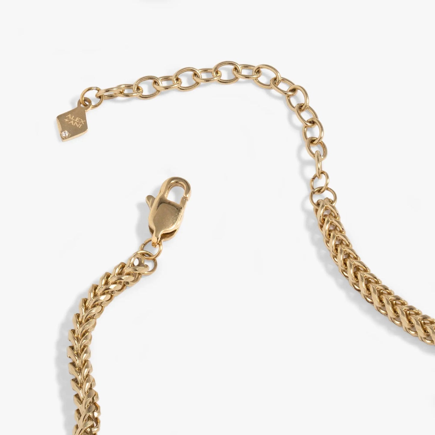 Girl Mom Interchangeable Charm Necklace gold-tone chain with hex heart charm ALEX ANI and crystal on Tampa Home & Garden Store