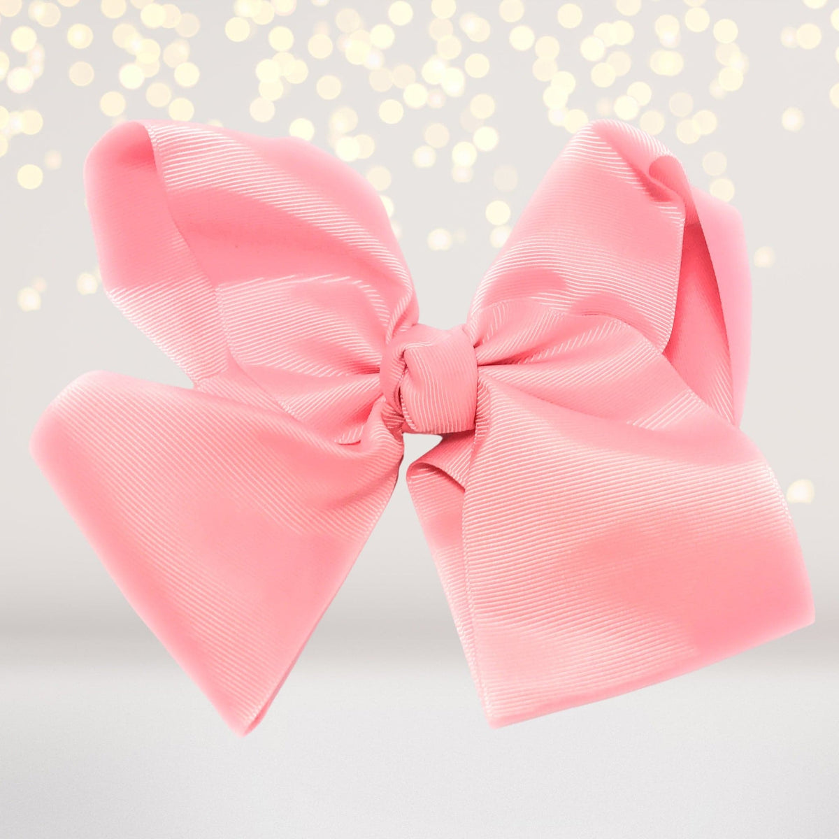 Girls 8 Inch Wide Basic Hair Bow on Alligator Clip pink satin bow by Chicky Chicky Bling Bling on Tampa Home & Garden Store