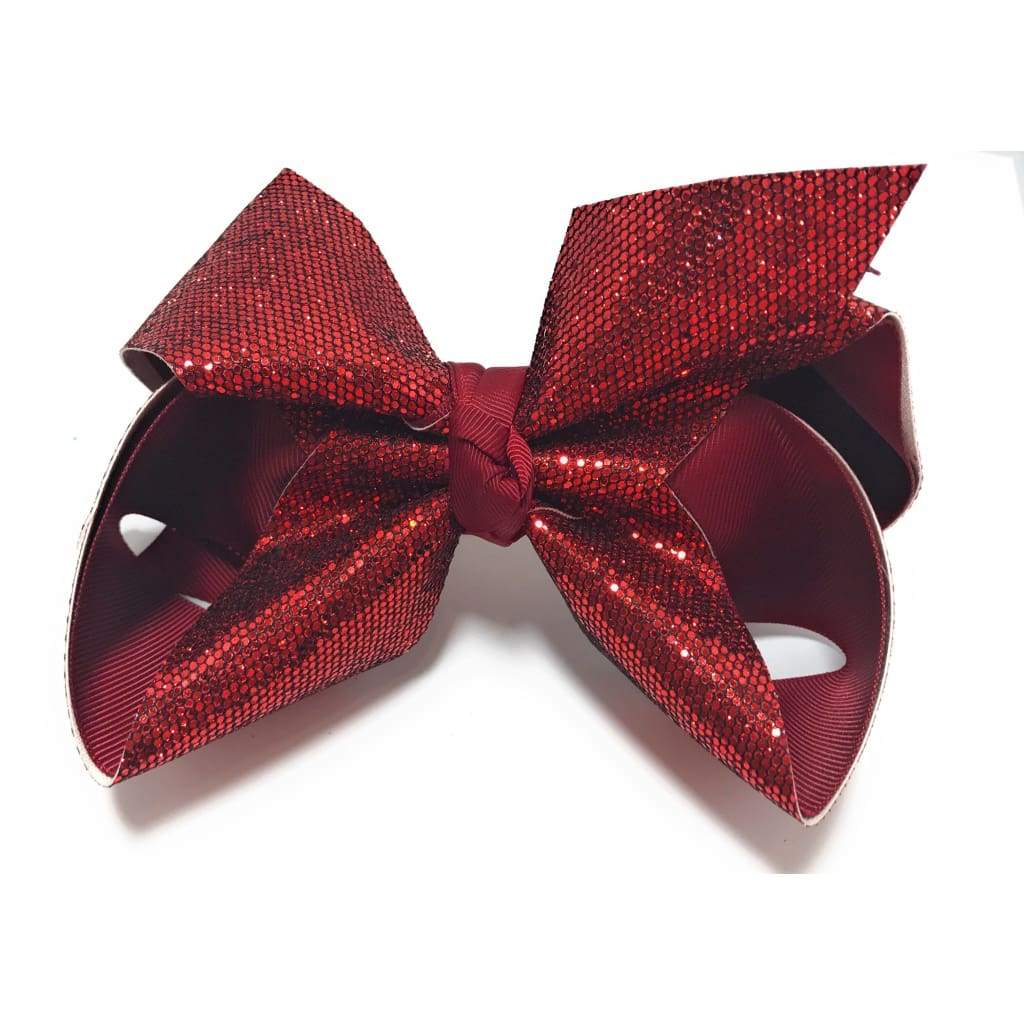 Hair Bow red glitter large sparkly by Chicky Bling Bling Store on Tampa Home & Garden Store