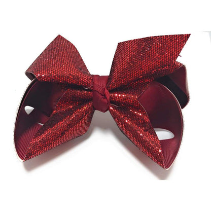 Hair Bow red glitter large sparkly by Chicky Bling Bling Store on Tampa Home & Garden Store