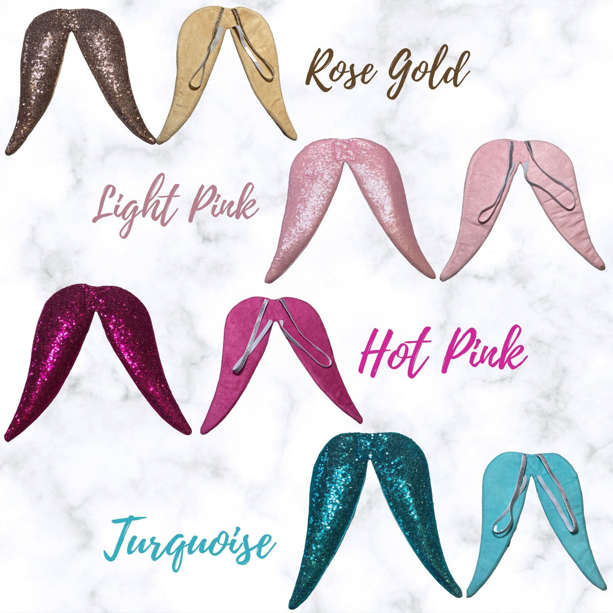 Girls sequin pixie wings set in rose gold, pink, turquoise by Chicky Chicky Bling Bling on Tampa Home & Garden Store