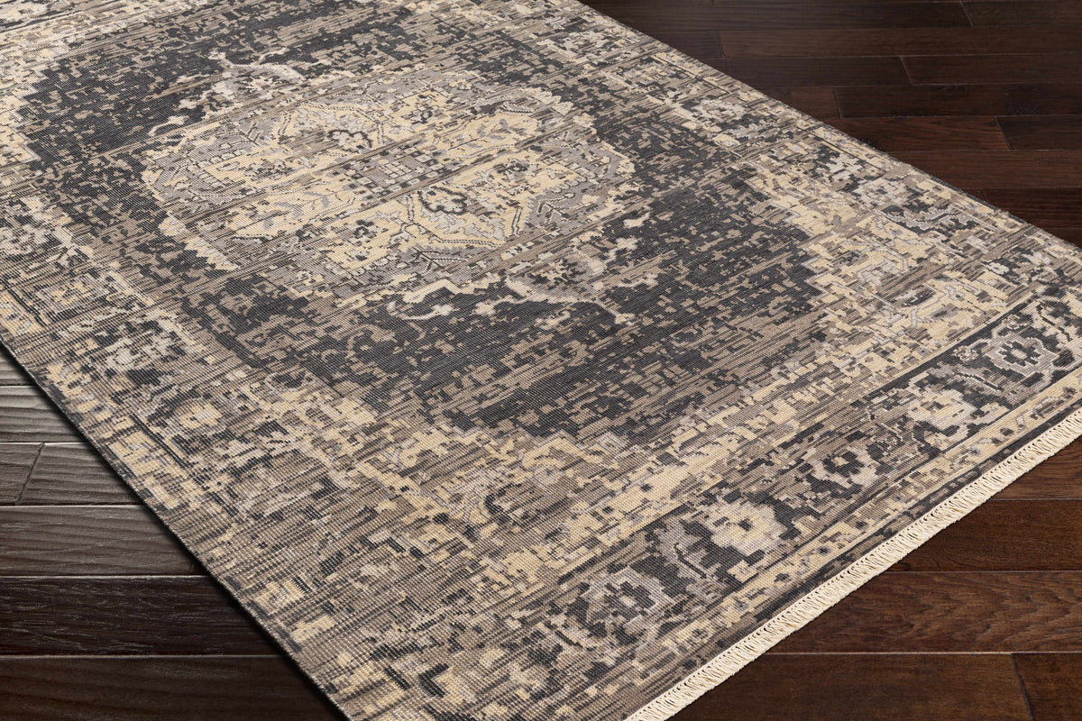 Girraween Premium Rug by Boutique Rugs in gray beige distressed pattern on Tampa Home & Garden Store