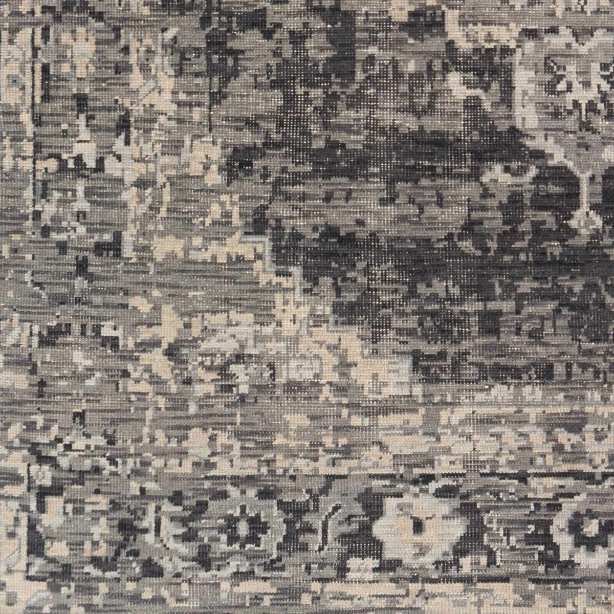 Girraween Premium Rug by Boutique Rugs in grayscale abstract pixel pattern clearance on Tampa Home & Garden Store