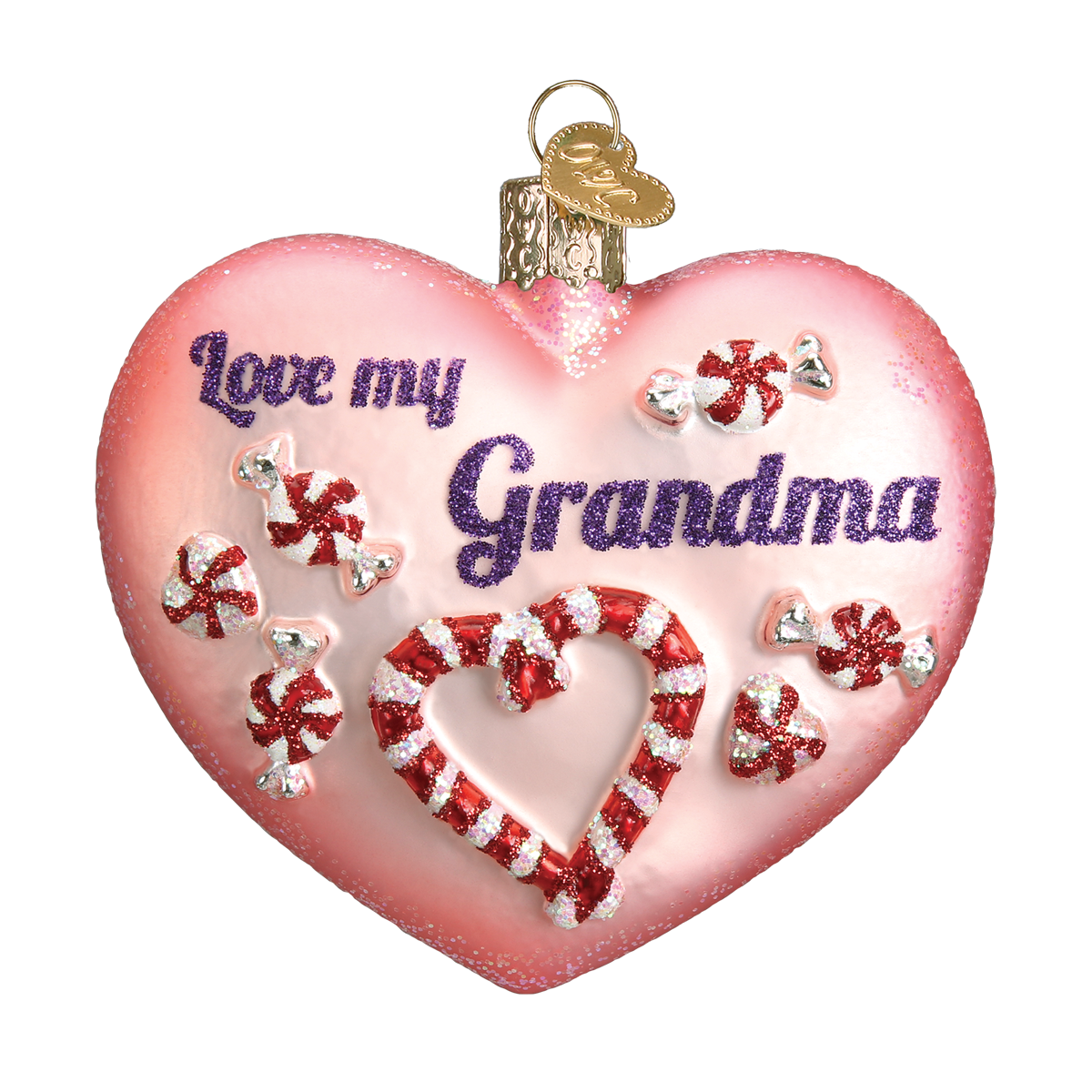 Corazón de abuela navideño del Viejo Mundo