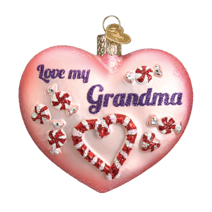 Corazón de abuela navideño del Viejo Mundo