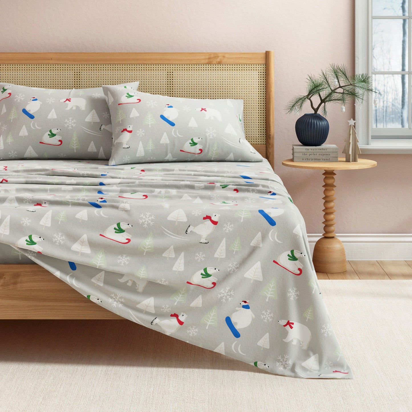 Classic Turkish Cotton Flannel Sheet and Pillow