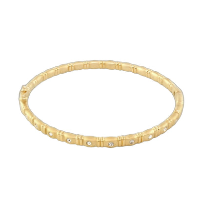 Pave Stackable Bangle with Cubic Zirconia Gold