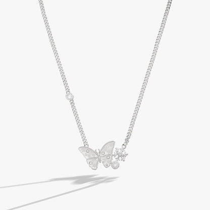 Glass Butterfly Inline Necklace silver-tone chain with pendant crystals by Alex and Ani on Tampa Home & Garden Store
