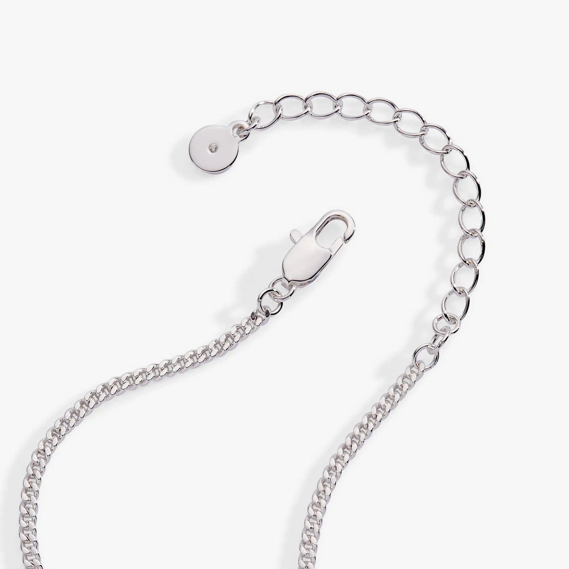 Glass Butterfly Inline Necklace by Alex and Ani, silver-tone chain with crystal round charm on Tampa Home & Garden Store