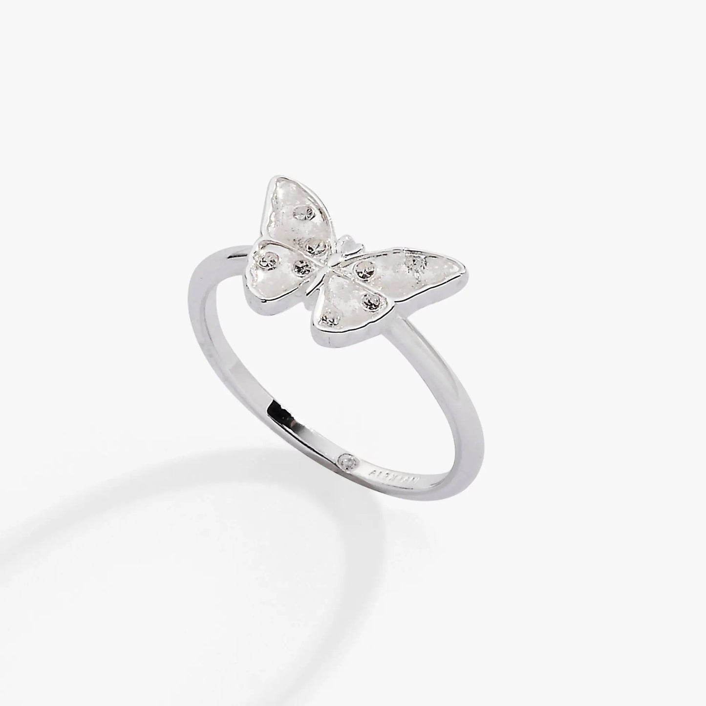 Glass Butterfly Statement Ring by Alex and Ani in silver-tone metal on Tampa Home & Garden Store