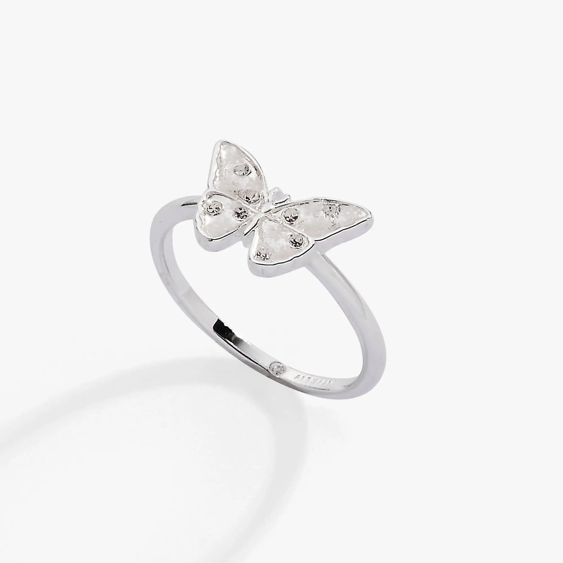 Glass Butterfly Statement Ring by Alex and Ani in silver-tone metal on Tampa Home & Garden Store