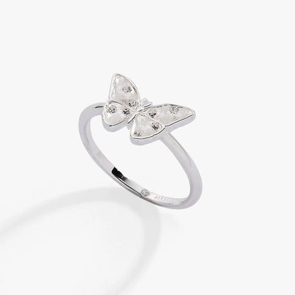 Glass Butterfly Statement Ring by Alex and Ani in silver-tone metal on Tampa Home & Garden Store