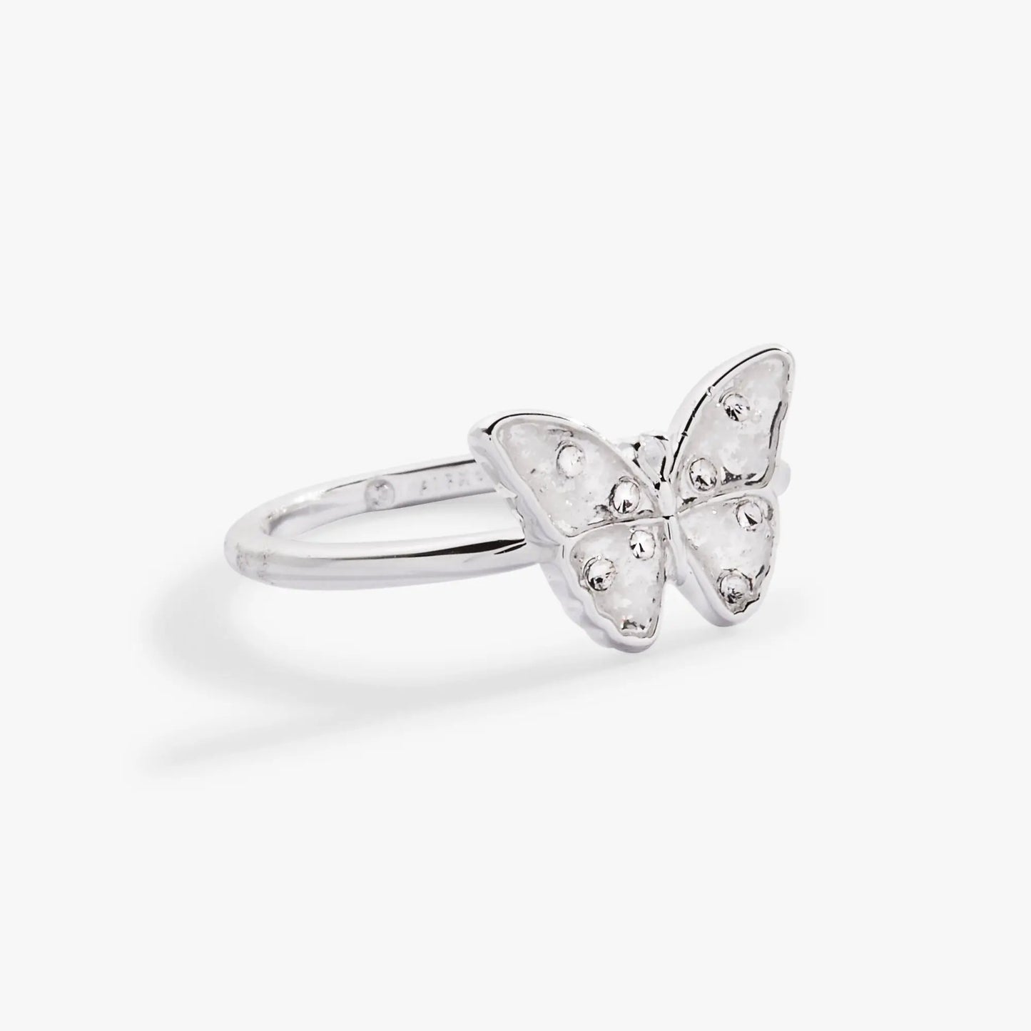 Glass Butterfly Statement Ring, silver-tone with crystal wings by ALEX AND ANI on Tampa Home & Garden Store