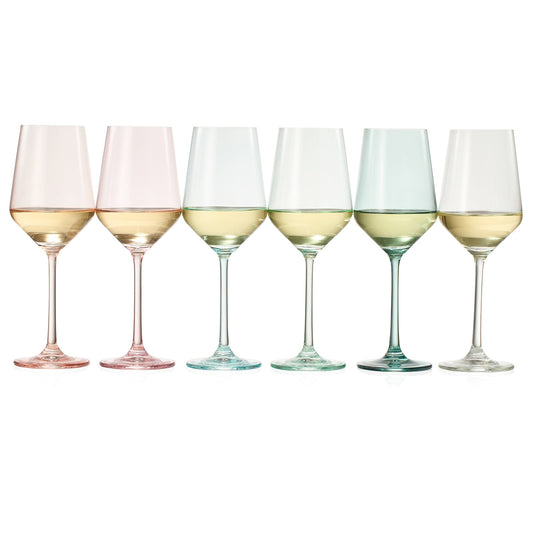 Colorata Stemmed Wine Glassware and Set of Six