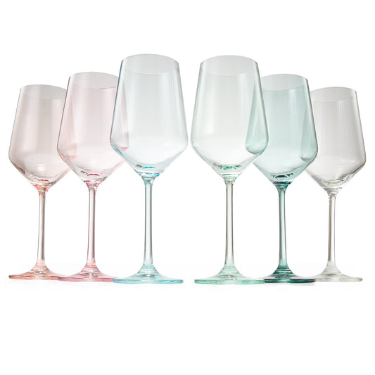 Colorata Stemmed Wine Glassware and Set of Six