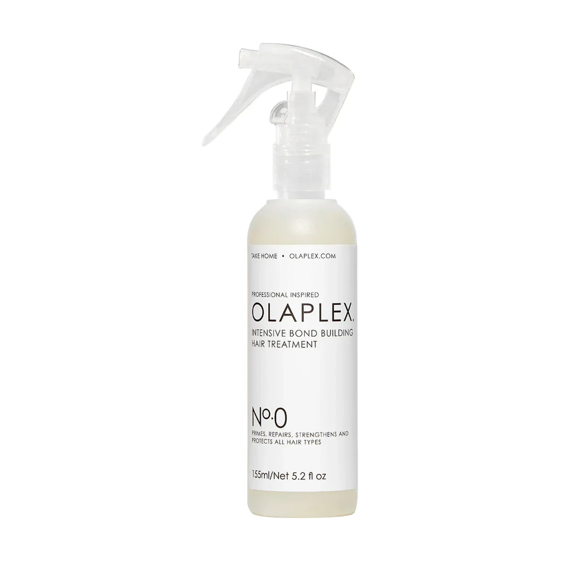Olaplex No.0 Intensive Bond Builder hair treatment spray bottle, white label with black text, 5.2 oz on Tampa Home & Garden Store