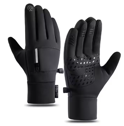 Touch Screen Warm Gloves River Country Gear, black insulated pair with textured back grip on Tampa Home & Garden Store