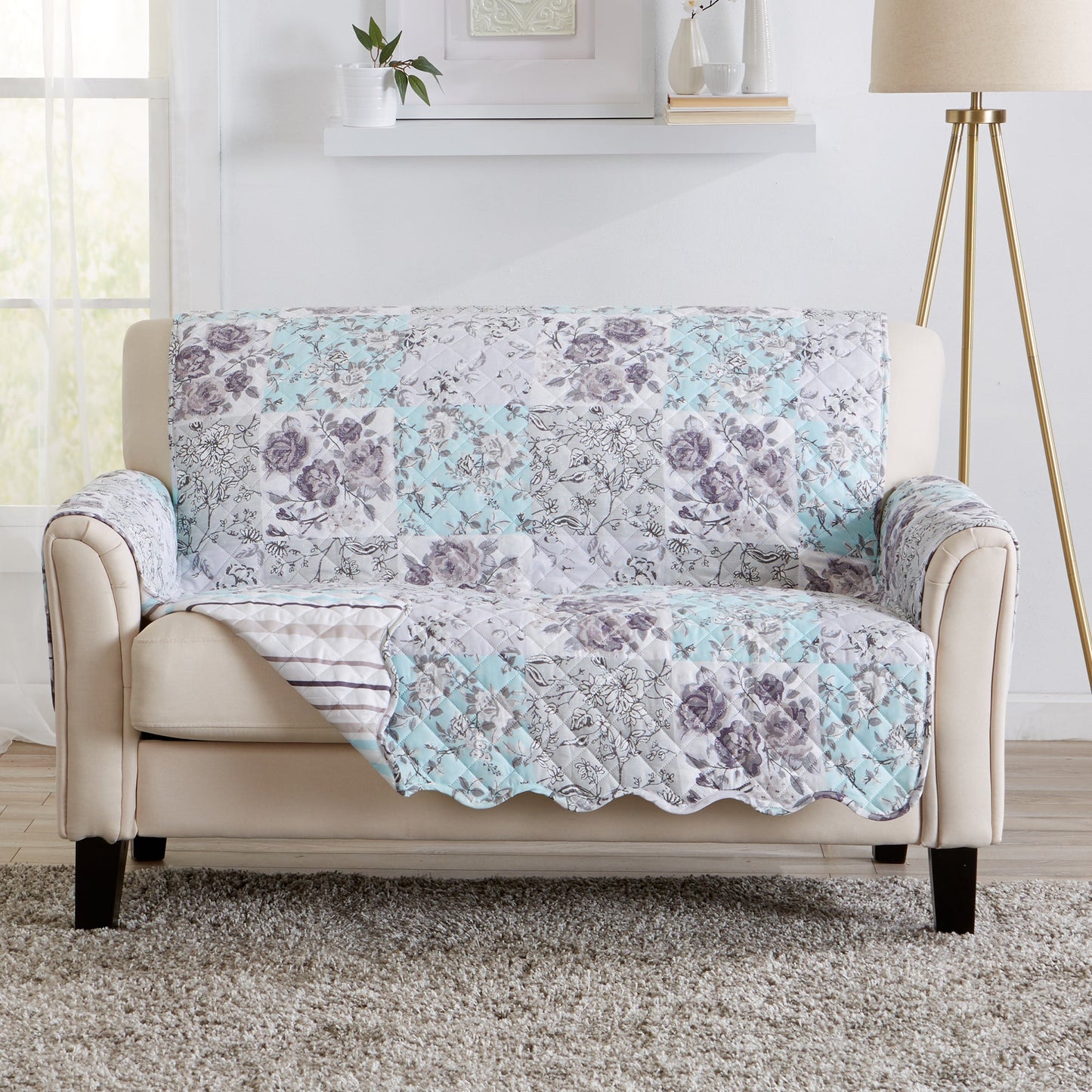 Stylish Floral Patchwork Cover and Protector